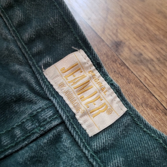 Vintage 90s Women’s Jordache Original Jeanjer Green Button Fly Jeans Size 13/14 - Picture 6 of 10